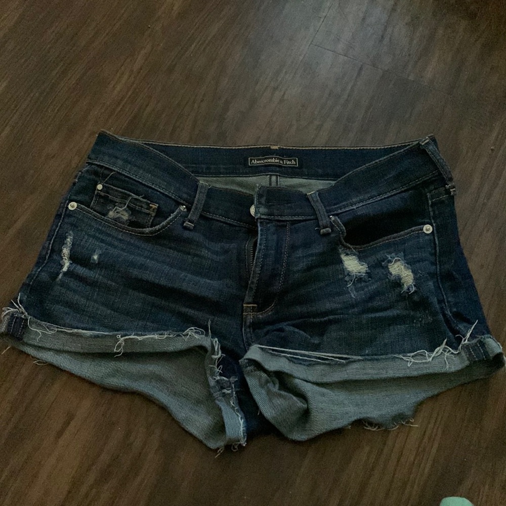 Abercrombie & Fitch Blue jean shorts Sz 26 dark wash color